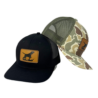 Gorra de Camuflaje para Caza y Pesca, Estilo Hip Hop, Casual, Deportiva, de 6 Paneles, con Parche de Cuero Personalizado con Logotipo, Bordado 3D en Color Marrón