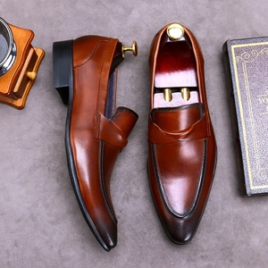 New Men's Business Casual Oxfords <b>Shoes</b> Thick Soled Cowhide Lining Cushioning <b>Height</b> <b>Increasing</b> Anti-Slippery Breathable - Product Image 4