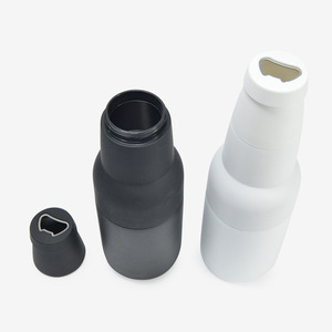 Vente chaude 12Oz En Acier Inoxydable Refroidisseur De Bière Bouteille D'eau <span class=keywords><strong>Avec</strong></span> Ouvre-Bière Flacon compte-gouttes Tubes Givré Noir - Product Image 3
