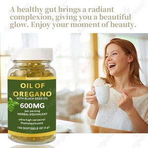 Aeglewell Oregano-olie Softgels Biologisch 2-in-1 Oregano-olie met Zwarte Komijnzaadolie Softgels 150 <span class=keywords><strong>Capsules</strong></span> - Product Image 2