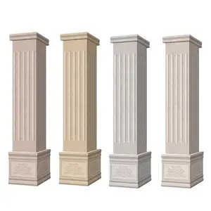 Thiết kế hiện đại vuông tháp đền cột rắn Roman cột đá Granite với cơ sở đúc sẵn hàng rào đá trụ cột - Product Image 2