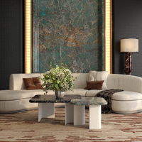Columna Romana de Mármol Verde Natural Tallada a Mano, Acabado Pulido Personalizado para Decoraciones Arquitectónicas del Hogar