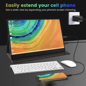จอแบบพกพา1080P ขนาด15.6นิ้วแบบข้ามพรมแดนการเชื่อมต่อด้วยสายเคเบิลหนึ่งเส้นจอภาพแบบพกพาสำหรับการขยายหน้าจอแล็ปท็อป - Product Image 3