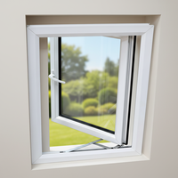 Ventana Abatible de PVC con Diseño Moderno, Calificada por Energy Star, Tecnología de Mantenimiento para Hoteles Costeros, Villas, Baños y Entradas
