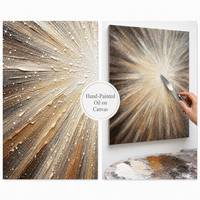 Lumière d'Espoir Impasto, Toile Abstraite Minimaliste Faite à la Main, Grande Peinture Encadrée Prête à Accrocher, Vente en Gros de Tableaux et d'Art Mural pour Bureau