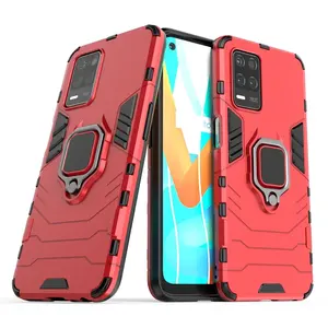 Capa de suporte magnético para o Oppo Realme Q3i, capa de suporte magnético à prova de choque para Realme Q3i, caixa de fundo para Realme V13 Q3 Q3i