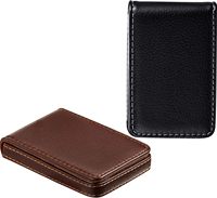 Porte-cartes de visite en cuir PU porte-cartes de visite porte-cartes nominatives avec fermeture magnétique
