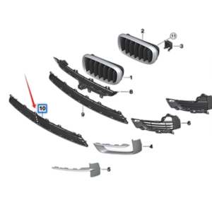 Rejilla de malla para la entrada de aire central del parachoques delantero 51117325483 para <span class=keywords><strong>BMW</strong></span> <span class=keywords><strong>X5</strong></span> F15 Luxury Line XDrive25d 35i <span class=keywords><strong>40e</strong></span> M50d 2012-<span class=keywords><strong>2018</strong></span> - Product Image 1