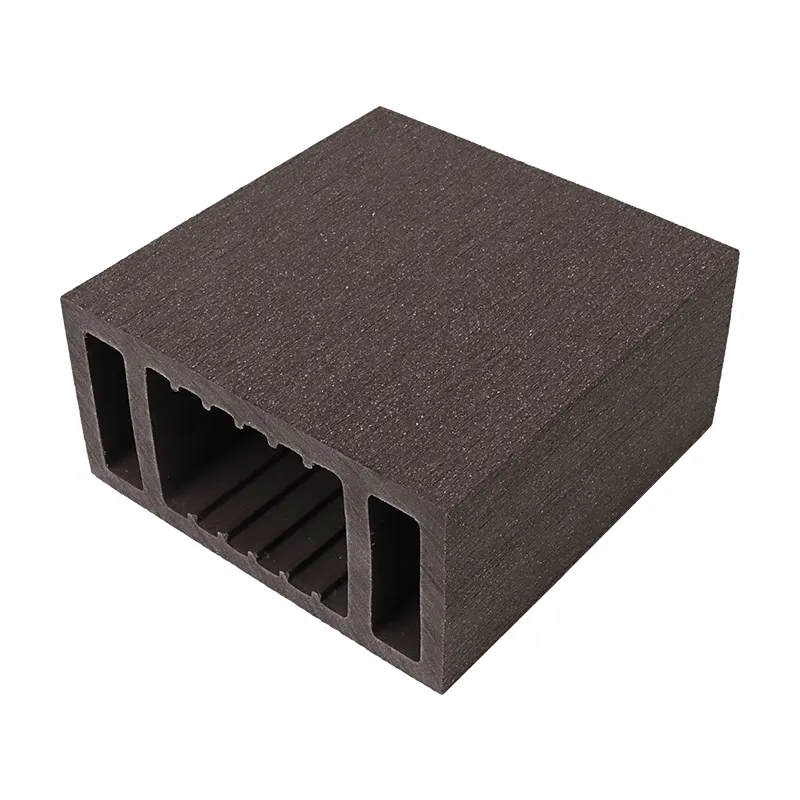 WPC Wood Plastic Composite Brushed Beams Timber Tube for Exterior Wall Ceiling Decoration