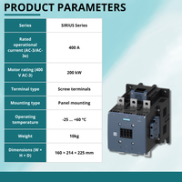 Repuestos Estándar de Fábrica SIEMENS plc, pac y controladores dedicados, Contactor de Potencia SIRIUS 200KW 400V 3RT1075-6AP36