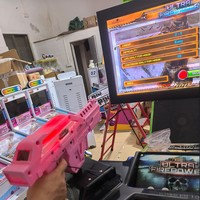 Nouvelle machine de jeu d'arcade de tir électronique, grande simulation, avec deux pistolets, thèmes Maison hantée, Alien, Guerre du Vietnam