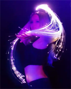 Source de lumière rechargeable par USB outil de danse de boîte de nuit fouet en fibre optique pour fête - Product Image 3