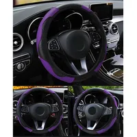 Housse de Volant Sport en Cuir PU et Fibre de Carbone Compatible avec Chevrolet Captiva Renault Clio 4 Suzuki Vitara MG ZS BMW E92