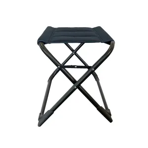 Hersteller gut gemachter Aluminium-Rohrrahmen schwarzer leichtfaltiger Rucksackstuhl für draußen Mini-Camp-Stuhl