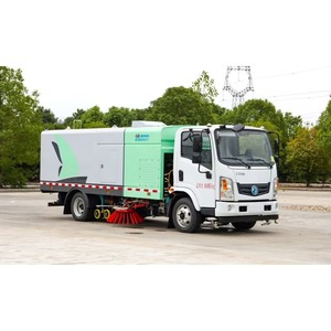 Camión barredor compacto Dongfeng de cero emisiones, camión barredor integrado con función de lavado, camión barredor con depósito de polvo mediano - Product Image 3