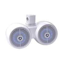 Haut-parleur de tour de wakeboard marin étanche DIBEISI 6.5/8 pouces lumière rvb et haut-parleur de tour de wakeboard BT DBS6573-RGB