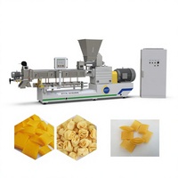 Ligne de production entièrement automatique de snacks en granulés, machine extrudeuse de snacks en granulés en forme de tube 2D/3D