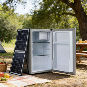<span class=keywords><strong>Congelador</strong></span> Portátil Pequeño de 92L con Una Puerta, Refrigerador con Energía Solar y Panel para Automóvil, Hogar y Hotel - Product Image 4
