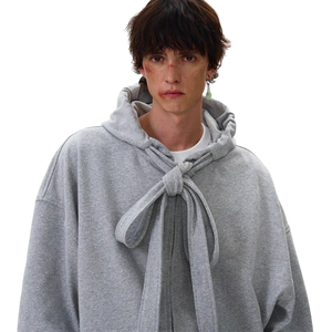 Suéter Holgado de Punto con Capucha y Diseño Retro de Tirantes para Hombre, Informal, Cómodo y Moderno para Otoño - Product Image 1