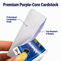 Cartes à Jouer Personnalisées Premium TRAVEX – Papier Professionnel à Noyau Violet 310GSM Qualité Poker – Boîte en Papier Écologique Personnalisée