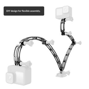 Tige d'extension courbée pour caméra d'action, support de casque de moto allongé, personnalisable avec logo ou graphique pour <span class=keywords><strong>GoPro11</strong></span> - Product Image 5