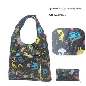 Custom Supplier's H&G Brand ISO9001 Certified Recycled Polyester Cartoon <b>Foldable</b> Tote Bags Full Printed Grocery Shopping - Product Image 2