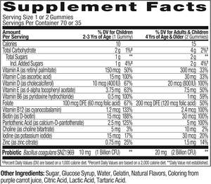 OEM Enfants Gommeux Multivitamines & Probiotiques, Soutien Digestif, Vitamines A, D, C, E, B, Zinc, Supplément à Croquer - Product Image 4