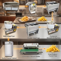 Machine à faire des frites semi-automatique à petite échelle, ligne de production de frites, machine à faire des chips de pommes de terre