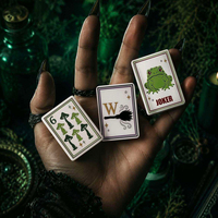 Mahjong américain de luxe sur mesure, thème Sorcier Maléfique, 4 couches d'acrylique épais, 160 tuiles en forme de bouteille de potion magique, style vintage