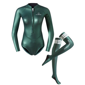 Лидер продаж, сексуальный 2 мм неопреновый гидрокостюм с титановым покрытием, купальный костюм, бикини, 2 шт., купальный костюм с принтом для женщин - Product Image 3