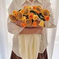 Fertige Sonnenblumen sträuße, Garten blumen, kleine Gänseblümchen, hand gewebte Maiglöckchen, Weihnachts geschenk, Rosen strauß decke
