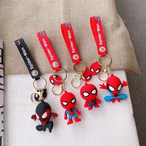 Portachiavi simpatici cartoni animati Spider Man <span class=keywords><strong>Marvel</strong></span> portachiavi decorazione portachiavi auto <span class=keywords><strong>accessori</strong></span> in gomma morbida portachiavi regalo per bambini - Product Image 1
