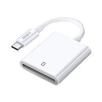 Lector de Tarjetas SD 2 en 1 USB Tipo C, Adaptador Multipuerto Micro Hub Blanco, Compatible con Tarjetas TF, Cámaras, Teléfonos, Tablets, Función OTG Externa