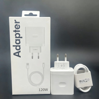 Chargeur Super Rapide 120W avec Câble USB C pour Oppo Supervooc Charge pour Oppo Find X8 X5 Reno 12F 13F A80 Adaptateur de Voyage