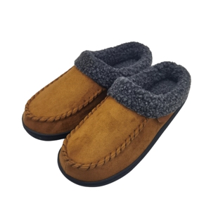 Pantoufles en <span class=keywords><strong>cuir</strong></span> pour hommes, fabrication OEM ODM, pantoufles en fourrure de haute qualité pour adultes, pantoufles mocassins pour hommes - Product Image 2
