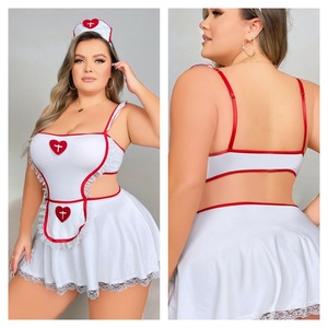 Tallas grandes erótico Cosplay mujeres lencería sexy <span class=keywords><strong>enfermera</strong></span> juego <span class=keywords><strong>de</strong></span> rol disfraces - Product Image 4