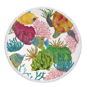 Siêu Thấm <span class=keywords><strong>Hawaii</strong></span> Bãi Biển Chăn Hippie Vòng Tròn Khăn Tắm Rùa Biển In Lớn Vòng Bãi Biển Khăn - Product Image 6