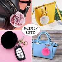 2024 chaud 8cm auto-défense breloque porte-clés bouffée boule pompon porte-clés accessoire peluche porte-clés jouet en fourrure