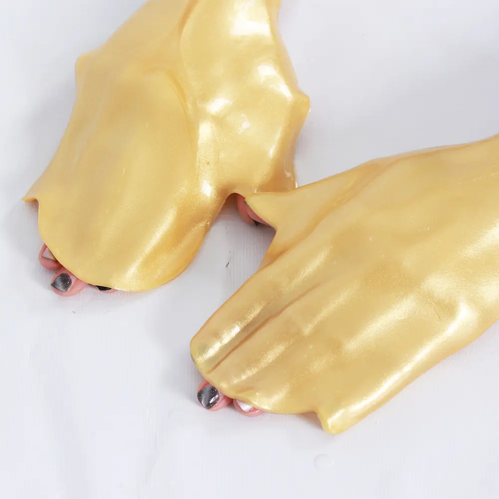 Private Label Custom Reusable Repair 24K Gold Collagen Hand Mask For Hands