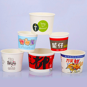 Bol à emporter <span class=keywords><strong>en</strong></span> papier <span class=keywords><strong>de</strong></span> soupe chaude biodégradable pour petit déjeuner, bol à emporter, tasse Restaurant avec couvercle - Product Image 1