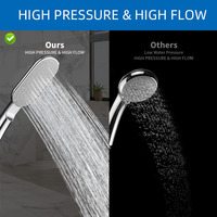 Leelongs Pommeau de Douche Haute Pression Chromé Moderne Économe en Eau Facile à Tenir pour Salle de Bain