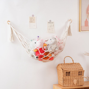 Hamac de rangement pour jouets en <span class=keywords><strong>macramé</strong></span> tissé à la main style nordique, organisateur mural en dentelle bohème pour chambre d'enfant - Product Image 1