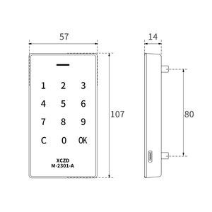 Phổ biến chống trộm Keyless kỹ thuật số Locker truy cập khóa cửa ABS nhôm thép Tủ thông minh các tính năng phòng tập thể dục mật khẩu - Product Image 5