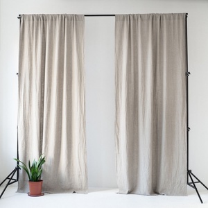 Linen <b>Curtains</b> Fabric Floor <b>Curtain</b> <b>Window</b> Drape Wholesale Customizable Pure for Home for the Living Room Linen Europe Woven - Product Image 3