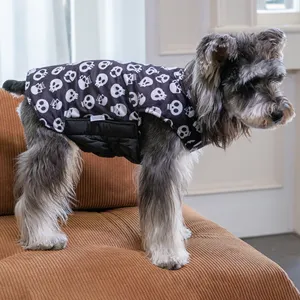 CuteBone A cool black skull head Stock Pet Clothing Warm Dog Coat Jacket Windproof Pet Dog Coat