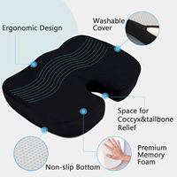 Coussin de siège en mousse à mémoire de forme avec coussin de soutien lombaire pour chaise de bureau, voiture, fauteuil roulant, ensemble de sièges anti-pression