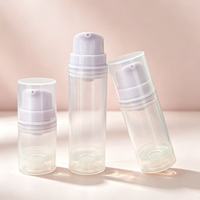 Flacon pulvérisateur cylindrique transparent sans air, atomiseur en plastique vide multi-tailles pour toner, brume, cosmétiques de voyage et soins de la peau (vente en gros)