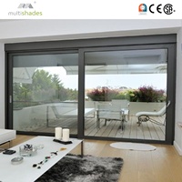 Puerta Corredera de Aluminio Moderna de Calidad Premium con Canal de Drenaje Oculto y Estructura de Perfil con Rotura de Puente Térmico para Uso Exterior