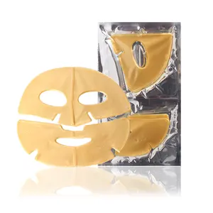 Masque Facial hydratant et calmant à la vitamine C, perle biodégradable, cristal de collagène, masques en feuille d'acide hyaluronique