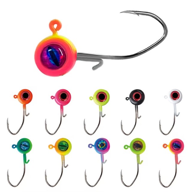 New Colors Jig Heads for Crappie Fishing Jigs Small Lead Head Jig Different Sizes 1/32oz-1/4oz B10